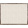 U Brands Linen Bulletin Board - 36" Board Height x 48" Board Width - Tan Linen Surface - Self-healing, Durable, Mounting System, Tackable, Sturdy, Damage Resistant - Rustic Wood Frame Product Image 