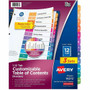 Avery Ready Index Custom TOC Binder Dividers - 36 x Divider(s) - 1-12 - 12 Tab(s)/Set - 8.5" Divider Width x 11" Divider Length - 3 Hole Punched Product Image 