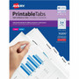 Avery Printable Repositionable Tabs - 96 Tab(s) - 1.25" Tab Width - Permanent - Paper Divider - White Paper Tab(s) Product Image 