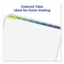 Avery Print and Apply Index Maker Clear Label Dividers, 8-Tab, Color Tabs, 11 x 8.5, White, Contemporary Color Tabs, 25 Sets (AVE11993) Product Image 