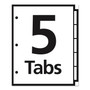 Avery B/W Print Table of Contents Tab Dividers - 5 x Divider(s) - (AVE11666) Product Image 
