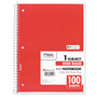 Mead Spiral Notebook, 1-Subject, Wide/Legal Rule, Randomly Assorted Cover Color, (100) 10.5 x 7.5 Sheets Product Image 