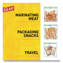 Glad Zipper Food Storage Plastic Sandwich Bags, 6.63 x 5.88, Clear, 50 Bags/Box, 12 Boxes/Carton Product Image 