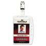 Durable ID/Security Card Holder Set, Vertical/Horizontal, Clip, Clear, 25/Pack Product Image 