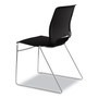 HON Motivate High-Density Stacking Chair, Supports Up to 300 lb, 17.75" Seat Height, Onyx Seat, Black Back, Chrome Base, 4/Carton Product Image 