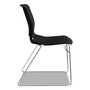 HON Motivate High-Density Stacking Chair, Supports Up to 300 lb, 17.75" Seat Height, Onyx Seat, Black Back, Chrome Base, 4/Carton Product Image 