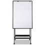 MasterVision Creation Station Magnetic Dry Erase Board, 29.5" x 74.88", White Surface, Black Metal Frame Product Image 