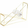 U Brands Vena Tape Dispenser - 1" Core - Refillable - Easy to Use, Sturdy, Lightweight - Wire Metal - Gold Product Image 