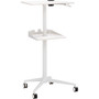 Safco Active Collection Vum Mobile Workstation - 47.8" Height x 25.3" Width x 19.8" Depth - 2 Shelve(s) - Finish: White Product Image 
