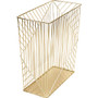 U Brands Vena Waste Basket - Sturdy, Lightweight - 6.1" Height x 12.2" Width - Metal Wire - Gold Product Image 