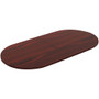 Lorell Oval Conference Table, 48"x96"x1-1/2", Mahogany (LLR34342) Product Image 