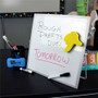 Flipside Dry-Erase Flip Easel - 12" (1 ft) Width x 12" (1 ft) Height - White Surface - Magnetic Product Image 