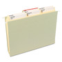 Smead SuperTab 1/3 Tab Cut Letter Recycled Top Tab File Folder - 8 1/2" x 11" - 3/4" Expansion - Top Tab Location - Assorted Tab Position - 11 pt. - (SMD10395) Product Image 
