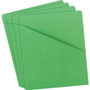 Smead Letter Recycled File Jacket - 8 1/2" x 11" - 1 Front Pocket(s) - 11 pt. - Green - 10% Recycled Product Image 