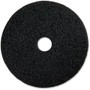 Genuine Joe Extreme Hi Pro Stripping Pad - 20" Diameter x 1" Thickness - Resin, Fiber - Black Product Image 