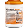 PDI Sani-Cloth Bleach Germicidal Wipes - 10.50" Length x 6" Width - Disposable, Presaturated, Pre-moistened, Fungicide - White - 75/Tub - (PDIP54072CT) Product Image 