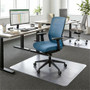Lorell Medium-Pile Smooth Edge Chairmat - Carpeted Floor - 60" Length x 46" Width x 0.133" Thickness - Rectangular - Vinyl - Clear Product Image 