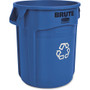 Rubbermaid Commercial Brute 20-Gallon Vented Recycling Containers - 20 gal Capacity - Fade Resistant, Durable, Reinforced, UV Coated, Damage Resistant, Warp Resistant, Crack Resistant, Heavy Duty, Handle, Reinforced, Tear Resistant Product Image 