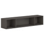 HON Mod Wall Mounted Storage | Open | 66"W | Slate Teak Finish - 39.8" Height x 66" Width x 14" Depth - Finish: Slate Teak Product Image 