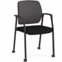 HON Nucleus Guest Chairs - Black Seat Color - Fabric Seat Material - Black Back Color - Mesh Back Material - Four-legged Base - (HONNR6GMU10P71) Product Image 