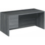 HON 10500 H10584L Pedestal Desk - 29.5" Height x 66" Width x 30" Depth - 2 x Box, File Drawer(s)Left Side - Finish: Sterling Ash Product Image 