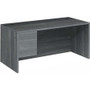 HON 10500 H10584L Pedestal Desk - 29.5" Height x 66" Width x 30" Depth - 2 x Box, File Drawer(s)Left Side - Finish: Sterling Ash Product Image 