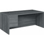 HON 10500 H10586L Pedestal Desk - 29.5" Height x 72" Width x 36" Depth - 2 x Box, File Drawer(s)Left Side - Finish: Sterling Ash Product Image 