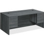 HON 10500 H10593 Pedestal Desk - 29.5" Height x 72" Width x 36" Depth - 4 x Box, File Drawer(s) - Double Pedestal - Finish: Sterling Ash Product Image 