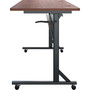 Lorell Shift 2.0 Flip and Nesting Mobile Table - Laminated Rectangle Top - 72" Table Top Length x 24" Table Top Width x 1" Table Top Thickness - 29.50" Height - Assembly Required - Cherry Product Image 