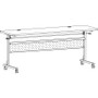 Lorell Shift 2.0 Flip and Nesting Mobile Table - Laminated Rectangle Top - 72" Table Top Length x 24" Table Top Width x 1" Table Top Thickness - 29.50" Height - Assembly Required - Cherry Product Image 