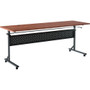 Lorell Shift 2.0 Flip and Nesting Mobile Table - Laminated Rectangle Top - 72" Table Top Length x 24" Table Top Width x 1" Table Top Thickness - 29.50" Height - Assembly Required - Cherry Product Image 