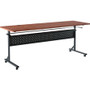 Lorell Shift 2.0 Flip and Nesting Mobile Table - Laminated Rectangle Top - 72" Table Top Length x 24" Table Top Width x 1" Table Top Thickness - 29.50" Height - Assembly Required - Cherry Product Image 