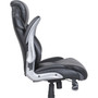 Lorell Wellness by Design Mesh Executive Office Chair - Black Seat Color - Bonded Leather Seat Material - Black Back Color - Bonded Leather Back Material - High Back Product Image 