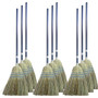 Genuine Joe Light Duty Broom - Corn Fiber Bristle - Lacquered Wood Handle - Natural Product Image 