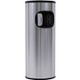 Genuine Joe Fire-safe 3-Gallon Ashtray Receptacle - 3 gal Capacity - Removable Lid, Fire-Safe, Compact - Aluminum, Stainless Steel - Stainless Steel Product Image 