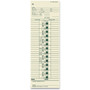 TOPS Weekly One-Sided Time Cards - 3.50" x 10.50" Sheet Size - Manila - Manila Sheet(s) - Green Print Color Product Image 