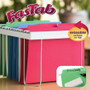 Smead FasTab 1/3 Tab Cut Letter Recycled Hanging Folder - 8 1/2" x 11" - Top Tab Location - Assorted Tab Position - 11 pt. - 2 Plys - (SMD64031) Product Image 