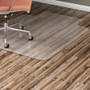 Lorell Wide Lip Chairmat - Hard Floor, Wood Floor, Vinyl Floor, Tile Floor - 53" Length x 45" Width x 0.095" Thickness - Lip Size 12" Length x 25" Width - Vinyl - Clear Product Image 