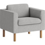 HON Parkwyn Club Chair - Material: Fabric - Finish: Gray Product Image 