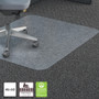 Lorell Big & Tall Chairmat - Carpet - 46" Width x 60" Depth - Rectangular - Polycarbonate - Clear Product Image 