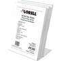 Lorell L-base Slanted Sign Holder Stand - Support 8.50" x 11" Media - Acrylic - Clear Product Image 