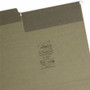 Smead FasTab 1/3 Tab Cut Letter Recycled Hanging Folder - 8 1/2" x 11" - Top Tab Location - Assorted Tab Position - 11 pt. - Standard Green Product Image 