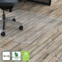 Lorell Big & Tall Chairmat - Hard Floor, Vinyl Floor, Tile Floor, Wood Floor - 53" Length x 45" Width x 0.133" Thickness - Rectangular - Polycarbonate - Clear Product Image 
