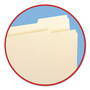 Smead 2/5 Tab Cut Letter Recycled Top Tab File Folder - 8 1/2" x 11" - 3/4" Expansion - Top Tab Location - Right Tab Position - 11 pt. - (SMD10385) Product Image 