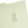 Smead FasTab 1/3 Tab Cut Letter Recycled Hanging Folder - 8 1/2" x 11" - Top Tab Location - Assorted Tab Position - 2 Plys - Moss Product Image 