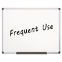 MasterVision Value Lacquered Steel Magnetic Dry Erase Board, 72" x 48", White Surface, Satin Aluminum Frame Product Image 