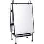 MasterVision Creation Station Magnetic Dry Erase Board, 29.5" x 74.88", White Surface, Black Metal Frame Product Image 