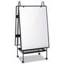 MasterVision Creation Station Magnetic Dry Erase Board, 29.5" x 74.88", White Surface, Black Metal Frame Product Image 