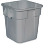 Rubbermaid Commercial Square Brute Container - 28 gal Capacity - Square - Sturdy, Handle, Easy to Clean, Rounded Corner - 22.5" Height x 22.5" Width x 21.5" Depth - Plastic Product Image 
