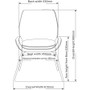 Lorell U-Shaped Seat Guest Chair - Bonded Leather Seat Material - Bonded Leather Back Material - Black Product Image 